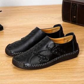 img 1 attached to 👞 Ultimate Comfort and Style: Stitched Loafer Driving Moccasins for Men with Slip-On Convenience