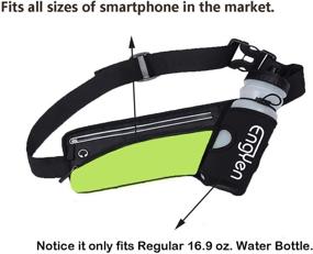 img 3 attached to EngYen Fanny Pack with Water Bottle Holder - Slim Waist Bag for Travel, Workout & Hiking Hydration - Green