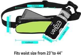 img 1 attached to EngYen Fanny Pack with Water Bottle Holder - Slim Waist Bag for Travel, Workout & Hiking Hydration - Green