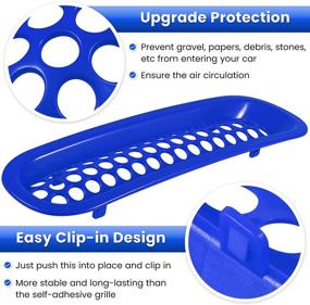 img 2 attached to E-Cowlboy 7PCS Front Grill Mesh Inserts Clip-In Grille Guard For 2007-2017 Jeep Wrangler JK JKU Sport Freedom Rubicon Sahara Unlimited (Matte Blue)
