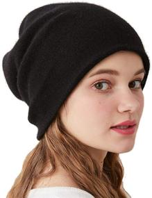 img 4 attached to Aspen Double Layered 100% Cashmere Beanie: Unleash High-Performance Ski Comfort!