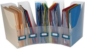 img 2 attached to 🗂️ Set of 5 Home-X File Organizers for Magazines and Documents - Clear File Holder