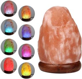 img 4 attached to 🌟 FANHAO USB Himalayan Salt Lamp: Healthy Air Purifier with 7 Colors, LED Bulb, and Wood Base – Ideal for Desk, Computer, and Home