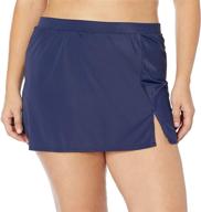 coastal blue control swimwear skirted logo