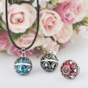 img 3 attached to 🌙 EUDORA Harmony Ball Moon and Star Music Chime Pendant Necklace, 45inch - Ideal Jewelry Gift for Women, Baby Girls, Charming Accessory