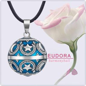 img 2 attached to 🌙 EUDORA Harmony Ball Moon and Star Music Chime Pendant Necklace, 45inch - Ideal Jewelry Gift for Women, Baby Girls, Charming Accessory