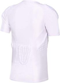 img 3 attached to High-performance Padded Protective Shirts Shorts for Youth Boys in Football, Paintball, and Baseball