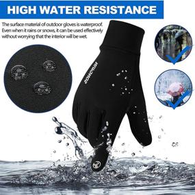 img 2 attached to 🧤 ANOWONA Winter Warm Gloves: Waterproof, Non-Slip & Touchscreen, Ideal for Running, Driving, and Cycling