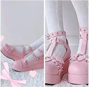 img 1 attached to Platform Cosplay Chunky Oxfords Numeric_8 Women's Shoes