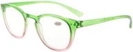 👓 eyekepper women's fashion reading glasses with green-pink frame, +2.50 strength logo