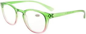 img 4 attached to 👓 Eyekepper Women's Fashion Reading Glasses with Green-Pink Frame, +2.50 Strength