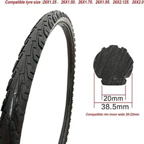 img 3 attached to 🚲 Catazer 26x1.95/26x2.125/26x1.50 Solid Bike Tires - Durable and Easy-to-Inflate Tyres for Mountain Bikes (1 Pair)