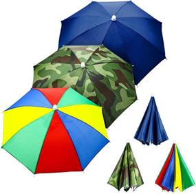 img 4 attached to 🌈 Rainbow Umbrella Camouflage Fishing Headband: Blend in with Nature and Stay Protected!