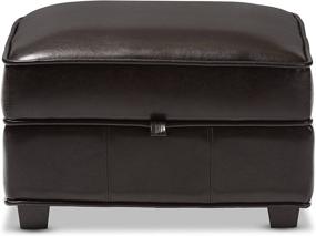 img 3 attached to 🪑 Baxton Studio A-136-J001 Ottoman - 25L x 22W x 17H - Brown Ottomans