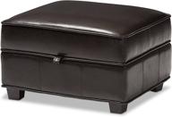 🪑 baxton studio a-136-j001 ottoman - 25l x 22w x 17h - brown ottomans logo