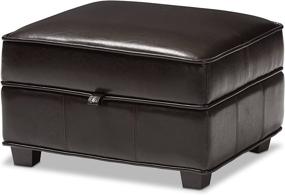 img 4 attached to 🪑 Baxton Studio A-136-J001 Ottoman - 25L x 22W x 17H - Brown Ottomans