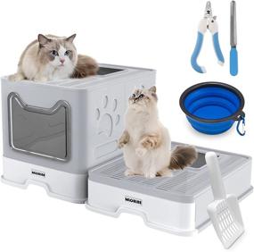 img 4 attached to Cat Litter Box Large Pan