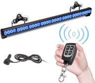 🚨 teddytt 32 led 35.5" high intensity hazard emergency warning blue traffic advisor flash strobe directional light bar - wireless remote control (blue, 35.5''') logo