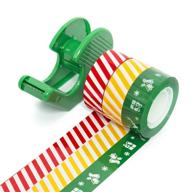 doli yearning: festive christmas tape bundle with green dispenser - 3 rolls logo