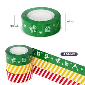 img 2 attached to Doli Yearning: Festive Christmas Tape Bundle with Green Dispenser - 3 Rolls