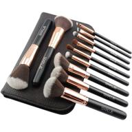 💄 sixplus 11pcs royal golden makeup brushes set - professional brushes with bag: achieve picture-perfect makeup looks! logo