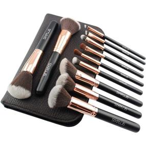 img 4 attached to 💄 SIXPLUS 11Pcs Royal Golden Makeup Brushes Set - Professional Brushes with Bag: Achieve Picture-Perfect Makeup Looks!