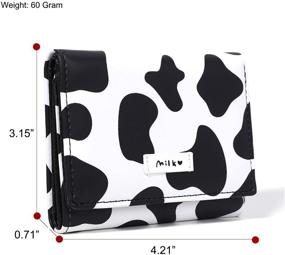 img 3 attached to 🐮 Adorable Cow Print Tri-fold Wallet: Small, Secure, and Stylish Purse for Women