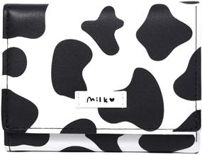 img 4 attached to 🐮 Adorable Cow Print Tri-fold Wallet: Small, Secure, and Stylish Purse for Women