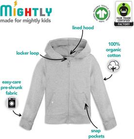 img 2 attached to 👕 Premium Organic Toddler Boys' Clothing: Mighty Varsity Fashion Hoodies & Sweatshirts