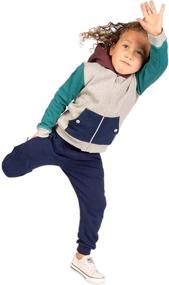 img 1 attached to 👕 Premium Organic Toddler Boys' Clothing: Mighty Varsity Fashion Hoodies & Sweatshirts