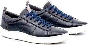 img 3 attached to 👟 Stylish and Comfortable: Martin Dingman Cameron Leather Sneakers for Men - Athletic Shoes