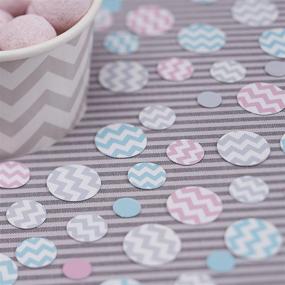 img 1 attached to 🎉 Ginger Ray Chevron Divine Table Party Confetti - Blue/Pink/Grey - Improved SEO