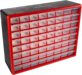 img 4 attached to 🗄️ Stalwart Storage Drawers-64 Compartment Organizer: Versatile Desktop or Wall Mount Container for Hardware, Craft Supplies, Beads, Jewelry, and More