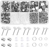 1650pcs stainless steel hypoallergenic earring making kit - includes earring 📿 posts, studs, backs, and jump rings for diy jewelry earring making - shynek logo