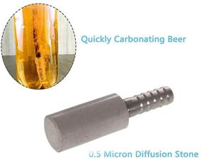 img 1 attached to 💎 Efficient 0.5 Micron Diffusion Stones: Stainless Steel Aeration & Carbonating Stones with 1/4" Barb - Set of 2