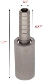 img 2 attached to 💎 Efficient 0.5 Micron Diffusion Stones: Stainless Steel Aeration & Carbonating Stones with 1/4" Barb - Set of 2