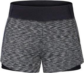 img 3 attached to 🩳 LASLULU Womens Workout Running Shorts: Double Layer Yoga Athletic Shorts with Pockets & Elastic Waist - Stay Comfortable and Stylish During Exercise!