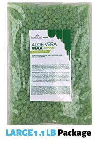 img 2 attached to 🌿 Herbicos Body Hair Remover Hard Wax Beans with Aloe Vera - All Skin Types, 17.64 oz