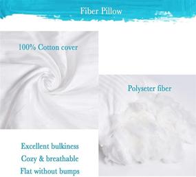 img 2 attached to 🛏️ VISICASA Queen Set: Hypoallergenic Shredded Memory Foam & Microfiber Pillows - Strong Support, Washable, Bamboo & Cotton - Ideal for Sleeping