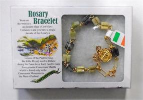 img 2 attached to 🍀 Optimized Connemara Irish Rosary Bracelet featuring Celtic Cross Marble