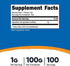 img 3 attached to 🏋️ High-Quality Nutricost Agmatine Sulfate Powder - 100 Grams, 100 Servings – Pure Agmatine for Optimal Results
