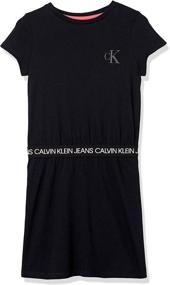 img 2 attached to Stylish Calvin Klein FA21Logo Anthracite 14 Girls' Clothing: A Chic Wardrobe Addition!