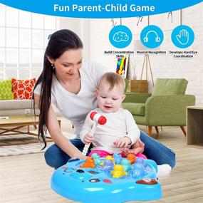 img 1 attached to SZJJX Interactive Whack A Mole Game: Fun Toddler Toy for Early Development, Hammering & Pounding Activity with Music and Light - Perfect Gift for Boys & Girls (Ages 3-8)