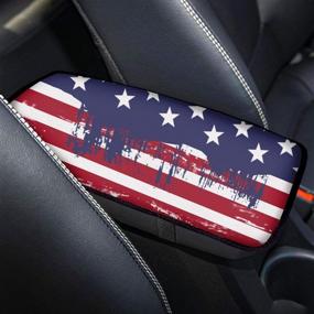 img 1 attached to UNICEU American Flag Print Car Accessories Set