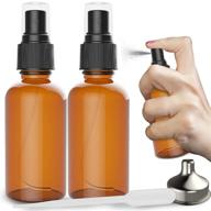 amber glass spray bottles for travel with essential accessories logo