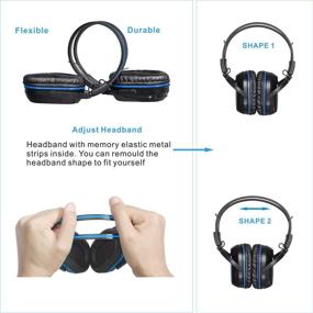 img 1 attached to SIMOLIO 2 Pack of Wireless Car Headphones: Kid-Friendly Automotive IR Headsets with Travel Bag for Universal Rear Entertainment System