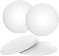 soft rubber door stopper wall protector with 3m adhesive sticker - round white door knob wall shield - silicone wall protecto shield (4 pack) логотип