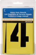 🔢 hillman 839726 letter and number stencil pack: 4-inch, white for precise and professional markings logo