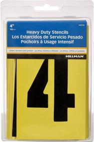 img 1 attached to 🔢 Hillman 839726 Letter and Number Stencil Pack: 4-inch, White for Precise and Professional Markings