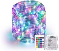 🌟 colorful fairy lights: 33ft 100 leds battery operated string lights with remote control - perfect for christmas, weddings, and home decor logo